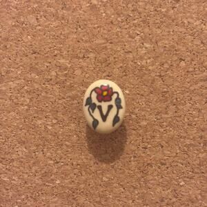 White and red flower and